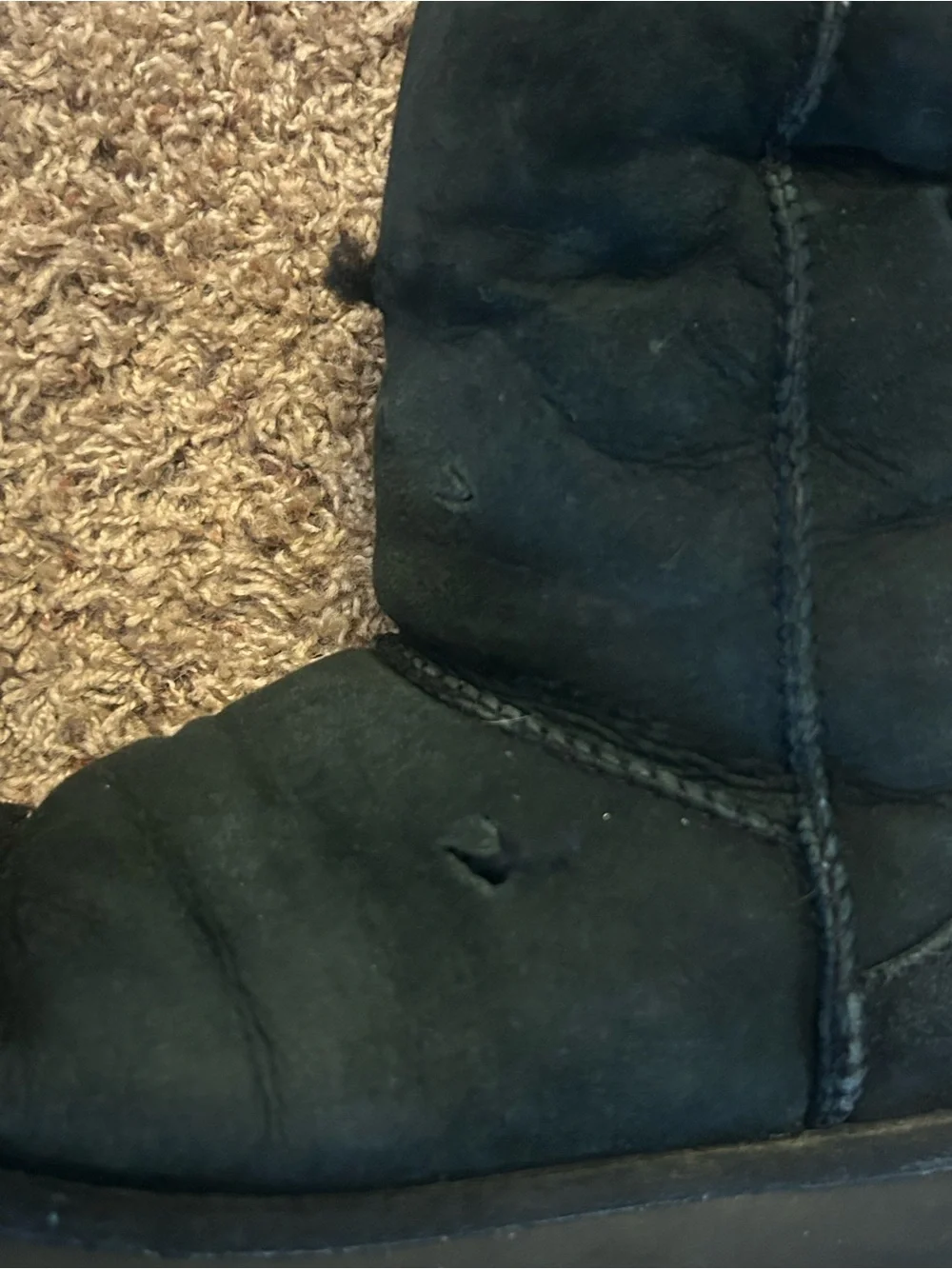 UGG Black Short Suede Boots